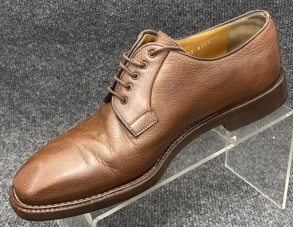 Barrett Italy Brown Deerskin Cervo Leather Derby Dress Shoes US 9.5 / UK 8.5 main image 7